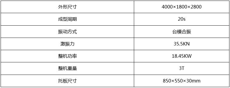 QT4-25型透水砖机参数表 QT4-25型透水砖机参数表